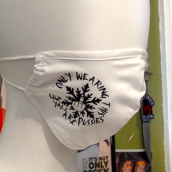 Frick Joe Biden Mask "I'm only wearing this cuz y'all are pussies" (#FJB, FJB) - Picture 3 of 4